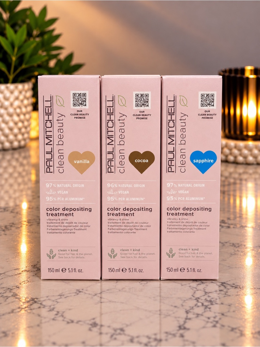 Paul Mitchell Clean Beauty Color Depositing Treatment – 3 Piece Bundle NEW